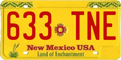 NM license plate 633TNE