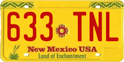 NM license plate 633TNL