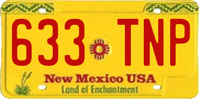NM license plate 633TNP