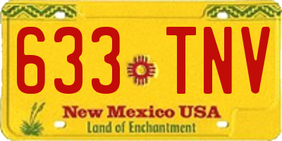 NM license plate 633TNV