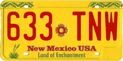 NM license plate 633TNW