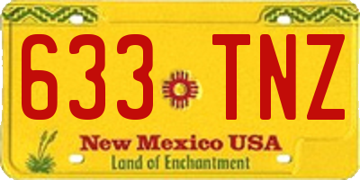 NM license plate 633TNZ