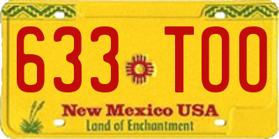 NM license plate 633TOO