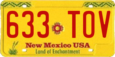 NM license plate 633TOV