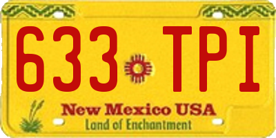 NM license plate 633TPI
