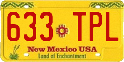 NM license plate 633TPL