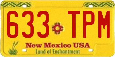 NM license plate 633TPM