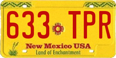 NM license plate 633TPR