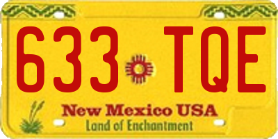 NM license plate 633TQE