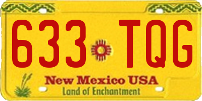 NM license plate 633TQG