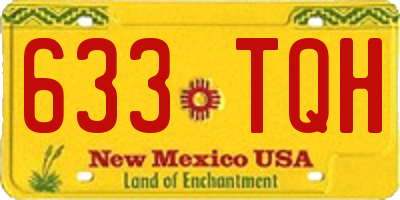 NM license plate 633TQH