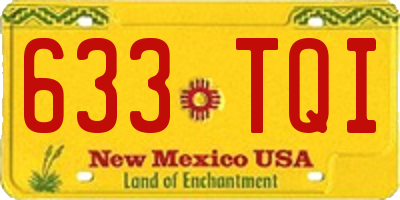 NM license plate 633TQI