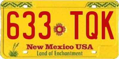 NM license plate 633TQK