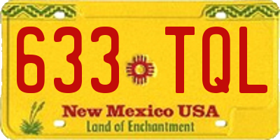 NM license plate 633TQL