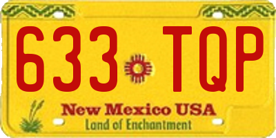NM license plate 633TQP