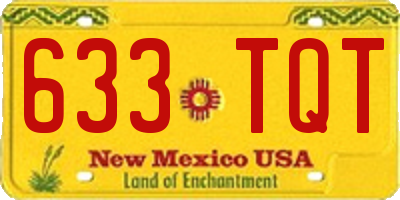 NM license plate 633TQT