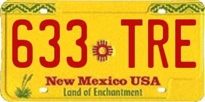 NM license plate 633TRE