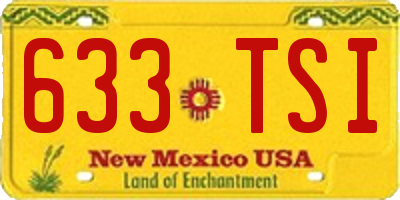 NM license plate 633TSI