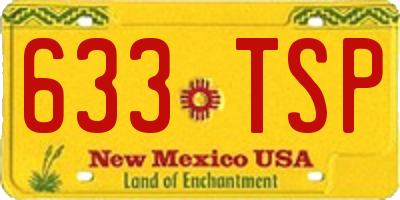 NM license plate 633TSP