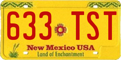 NM license plate 633TST