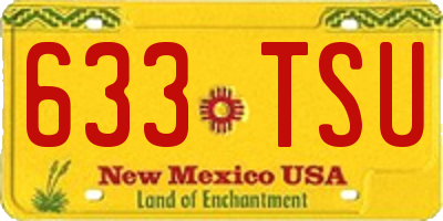 NM license plate 633TSU