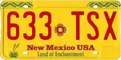NM license plate 633TSX