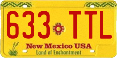 NM license plate 633TTL