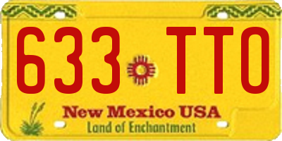NM license plate 633TTO