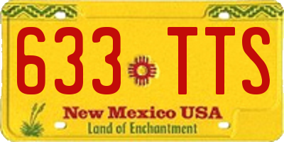 NM license plate 633TTS