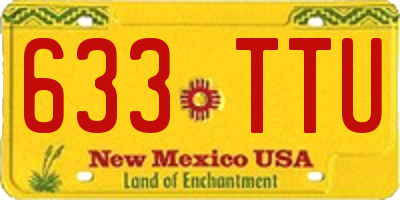 NM license plate 633TTU