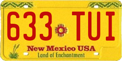NM license plate 633TUI