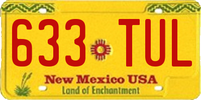 NM license plate 633TUL