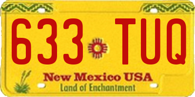NM license plate 633TUQ