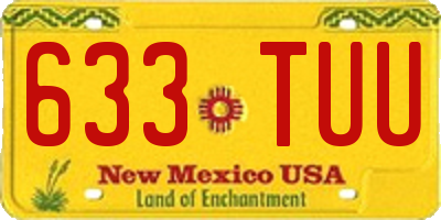 NM license plate 633TUU