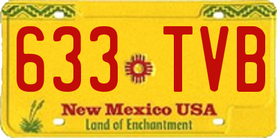 NM license plate 633TVB