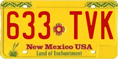 NM license plate 633TVK