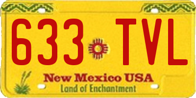 NM license plate 633TVL