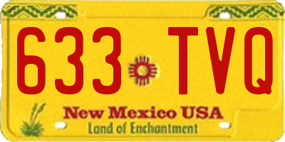 NM license plate 633TVQ