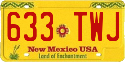 NM license plate 633TWJ