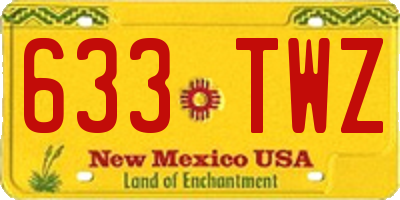 NM license plate 633TWZ