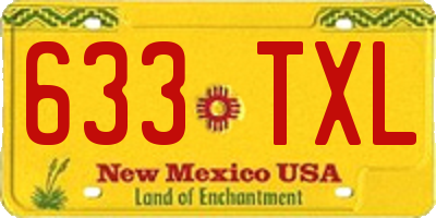 NM license plate 633TXL