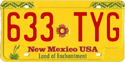 NM license plate 633TYG