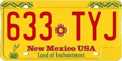 NM license plate 633TYJ