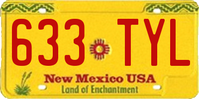 NM license plate 633TYL