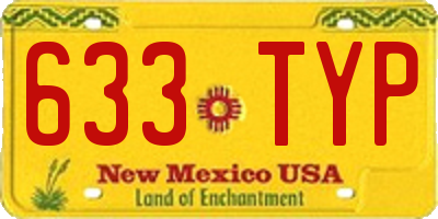NM license plate 633TYP