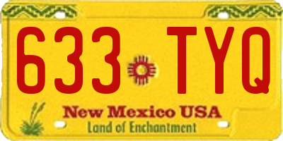 NM license plate 633TYQ