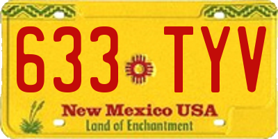 NM license plate 633TYV