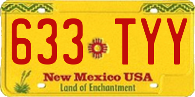 NM license plate 633TYY