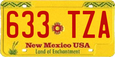 NM license plate 633TZA