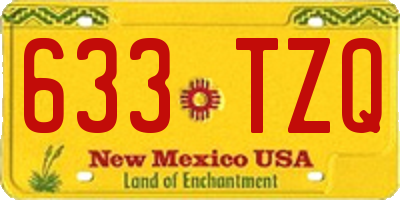 NM license plate 633TZQ